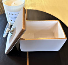 Load image into Gallery viewer, Geode Handpainted Ceramic Rectangle Box