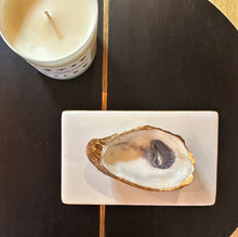 Load image into Gallery viewer, Gilded Oyster Handpainted Ceramic Rectangle Box