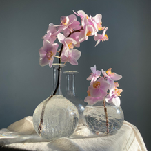 Load image into Gallery viewer, Aquamarine Crackled Bud Vases