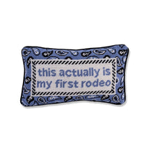 Load image into Gallery viewer, First Rodeo Needlepoint Pillow