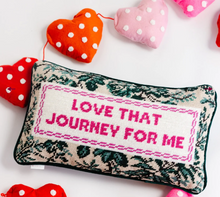 Load image into Gallery viewer, "Love That Journey" Needlepoint Pillow