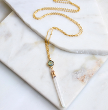 Load image into Gallery viewer, Labradorite and Selenite Necklace
