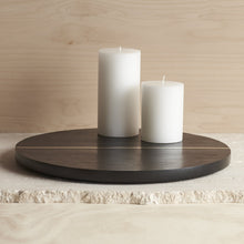 Load image into Gallery viewer, Wood & Brass Large Serving Tray