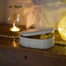 Load image into Gallery viewer, Ceramic Moon & Dots Trinket Box