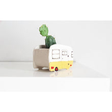 Load image into Gallery viewer, Small Vintage Yellow Boler Planter