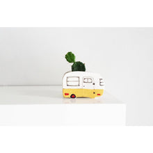 Load image into Gallery viewer, Small Vintage Yellow Boler Planter