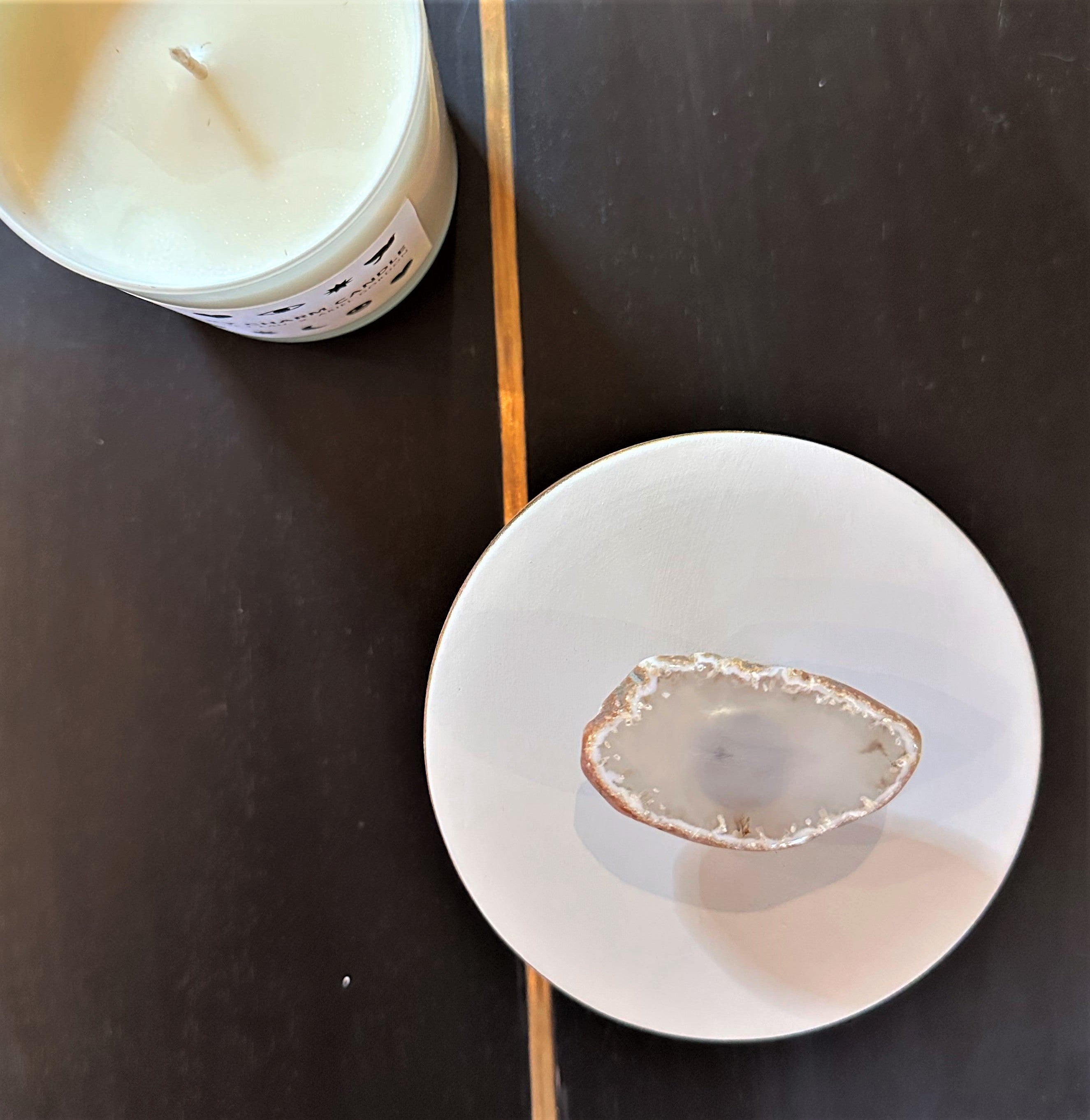 Geode Handpainted Ceramic Round Box – The Narrative Shop