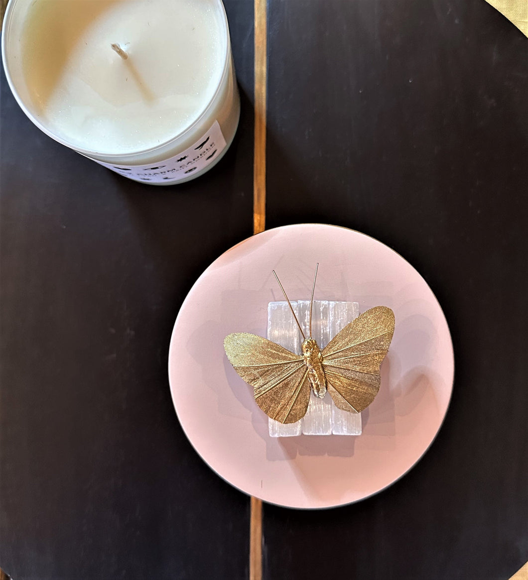 Crystal Butterfly Handpainted Ceramic Round Box