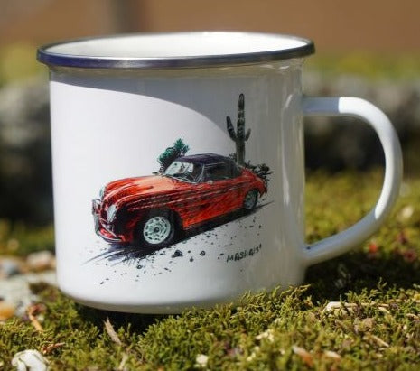Red Porsche by Saguaro Cactus Coffee Mug