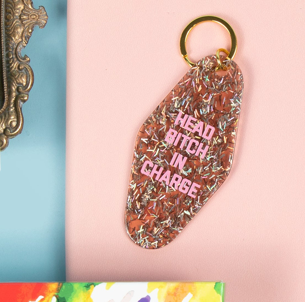 Head Bitch in Charge keychain