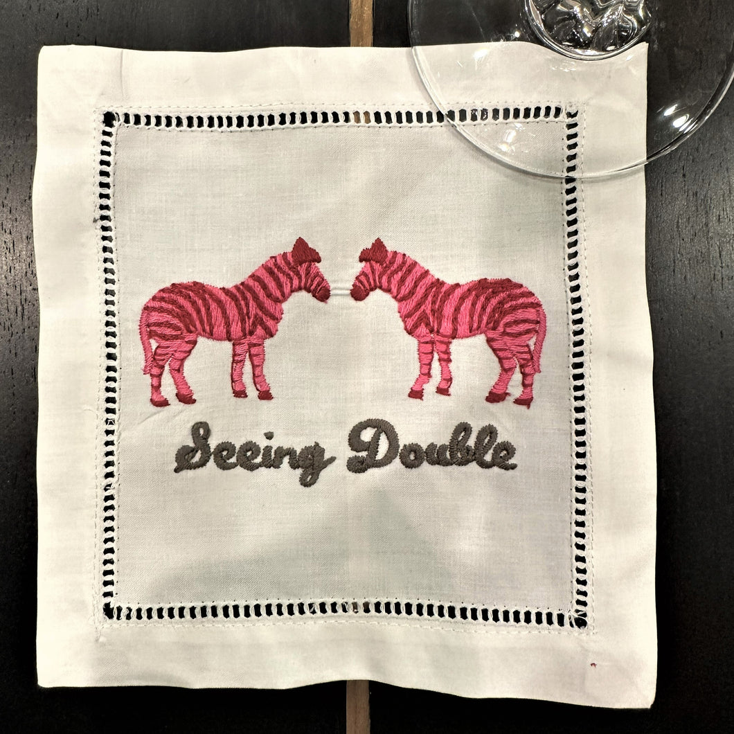 Seeing Double Cocktail Napkin