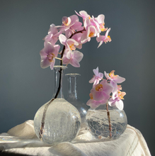 Load image into Gallery viewer, Aquamarine Crackled Bud Vases
