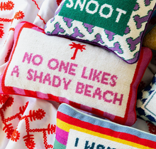 Load image into Gallery viewer, Shady Beach Needlepoint Pillow
