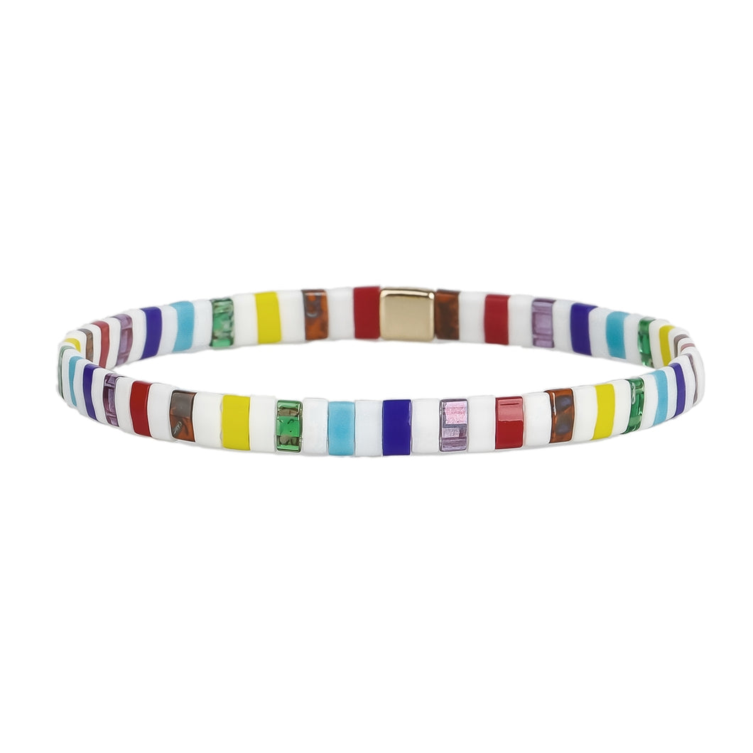 Rainbow Miyuki Stretch Bracelet