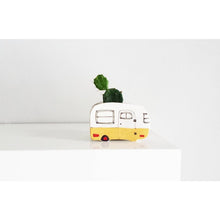 Load image into Gallery viewer, Small Vintage Yellow Boler Planter
